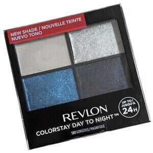 4/$20 Revlon Day to Night Eyeshadow Quad 580 Gorgeous Silver Blue Black